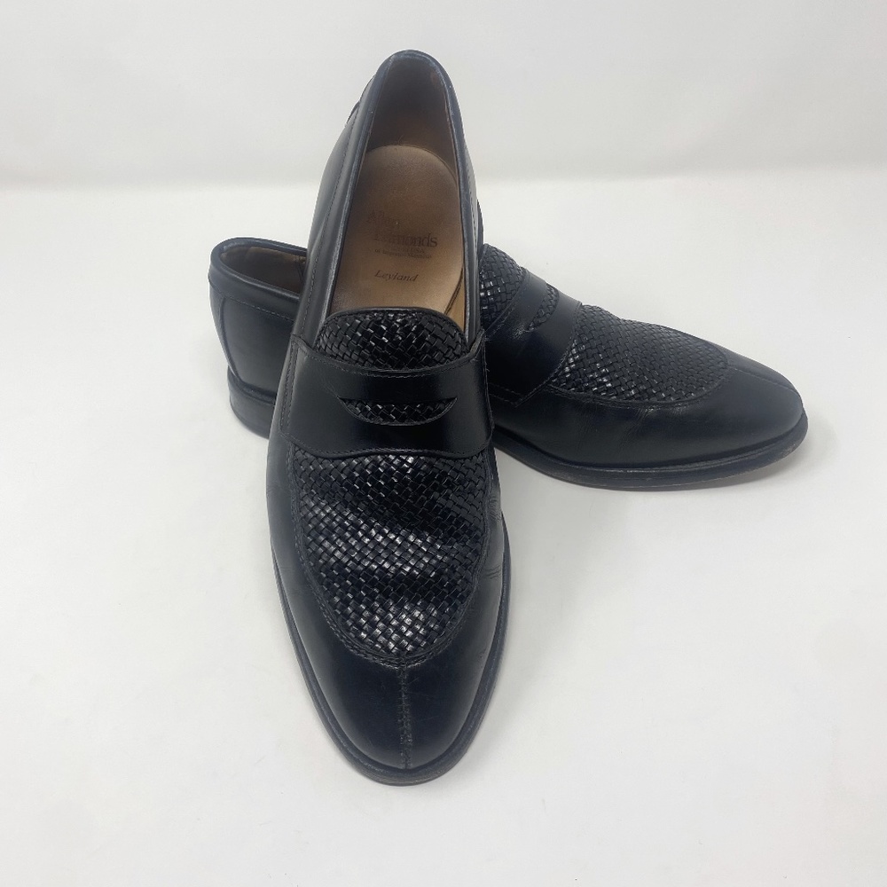 Allen Edmonds Leyland Black Leather Dress Penny Loafer Shoes USA Size 9.5 D Men